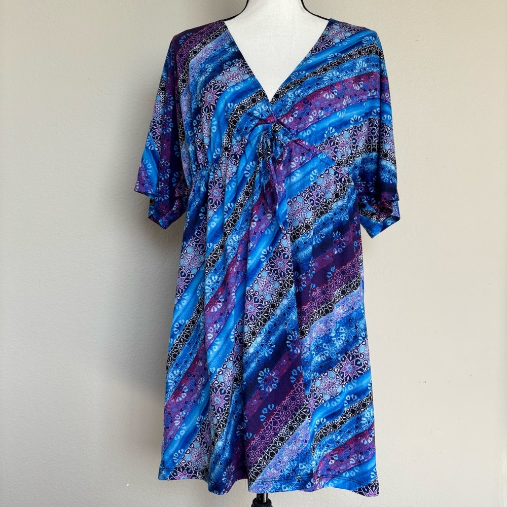 Swimsuits For All Cover-up Swimsuit Short Sleeve String Women's Plus Size 18/20